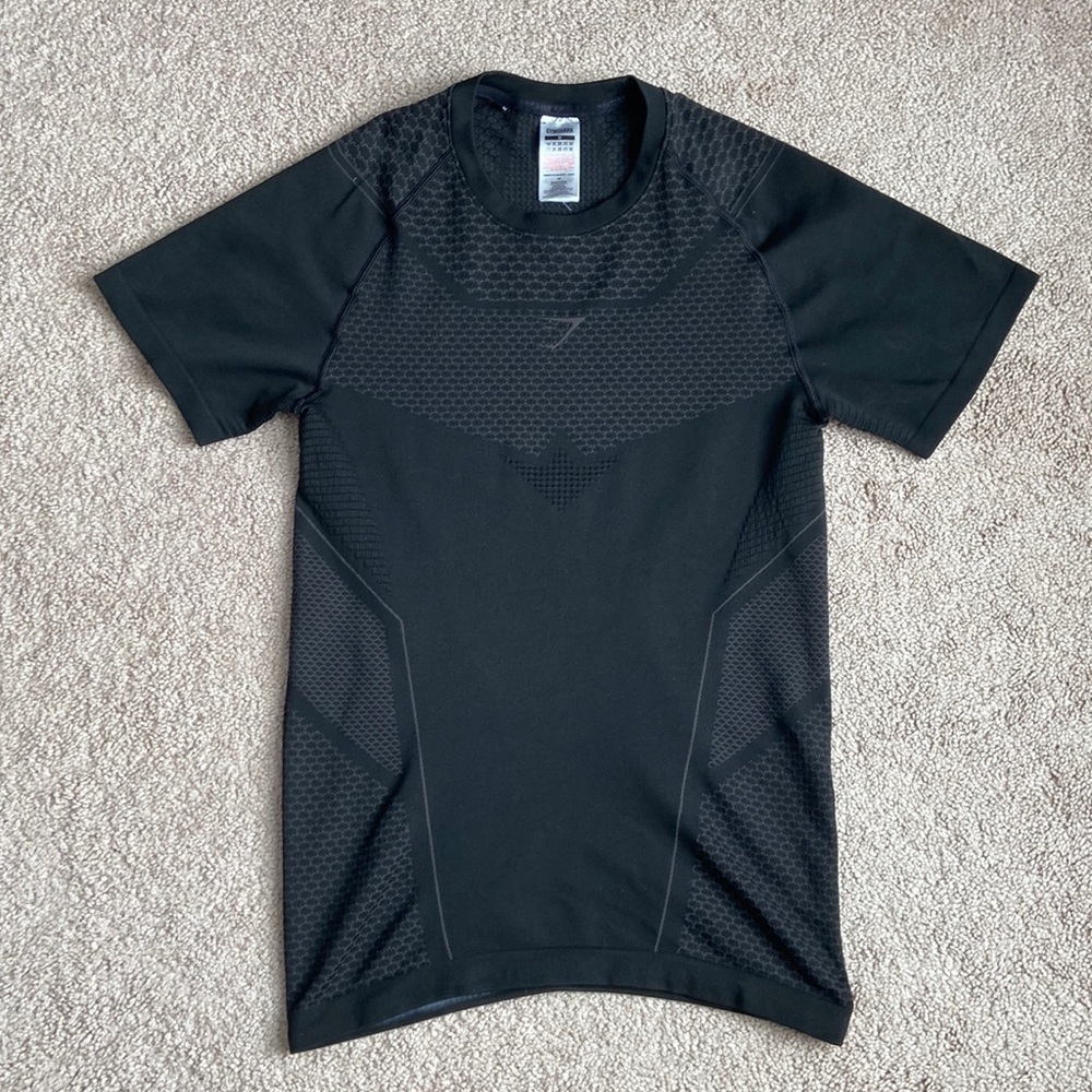 Gymshark Black Short Sleeve Compression Shirt
